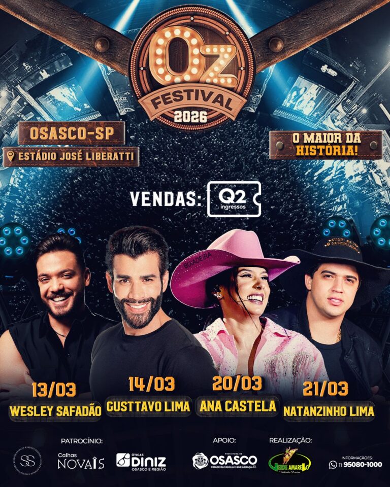 OZ Festival 2026 movimenta economia e reúne estrelas do sertanejo em Osasco