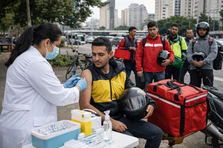 Entregadores de aplicativos terão vacinação gratuita em São Paulo a partir de segunda-feira